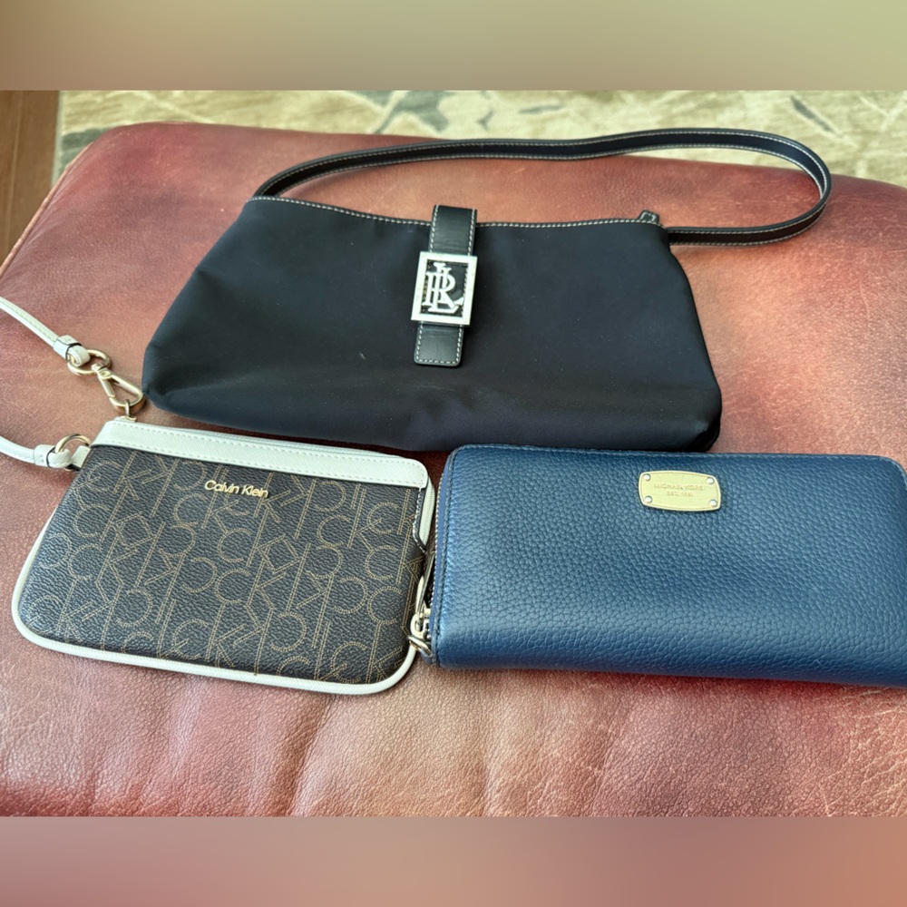 Chic Calvin Klein Wallet and Black Bag Set